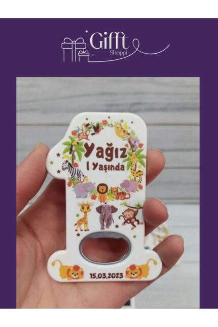 10 Adet Bir Yaş Magnet Açacak, Doğum Günü Süsü, Sünnet,  Hediyelik